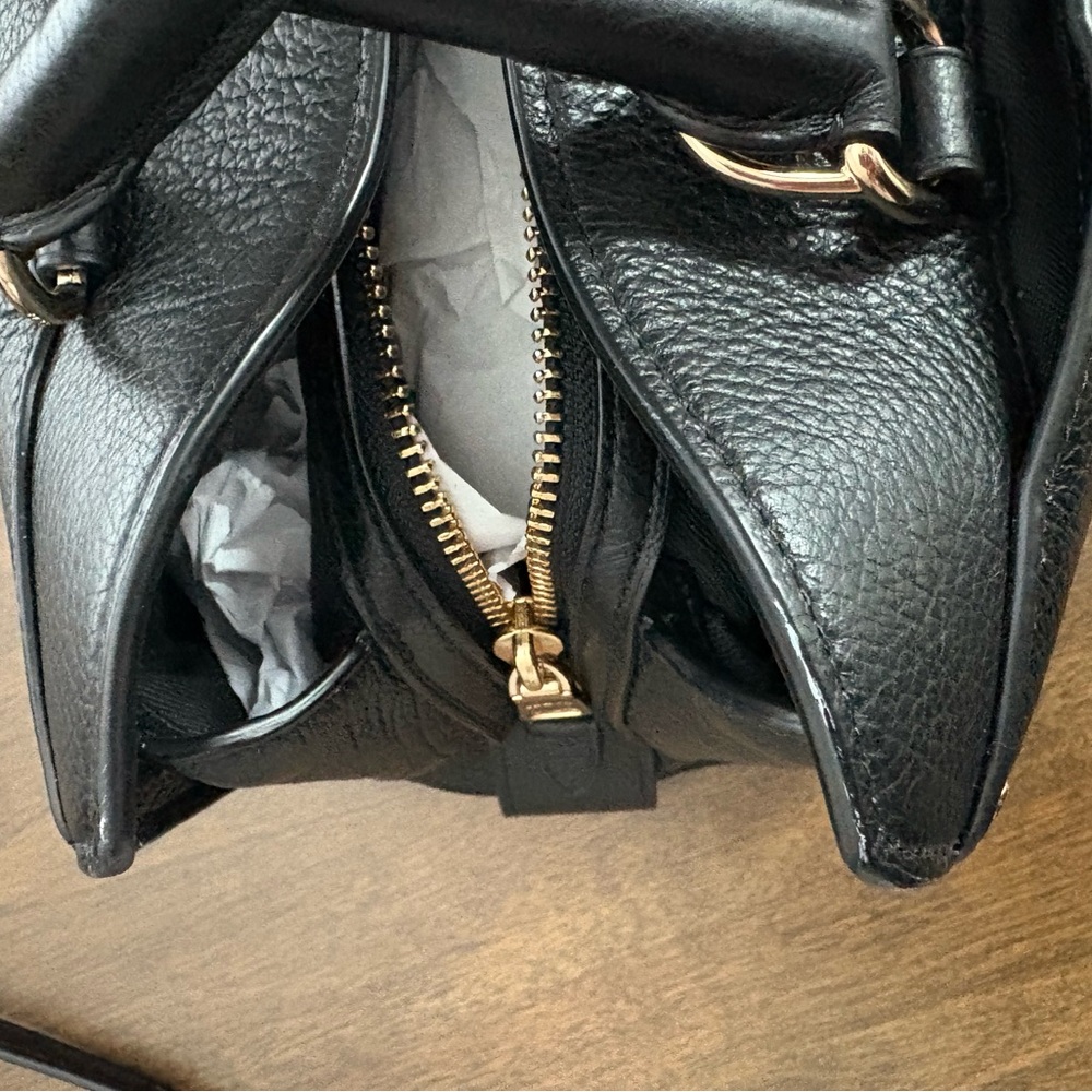 Coach Mercer Black Leather Satchel with Gold Accents - Picture 5 of 13